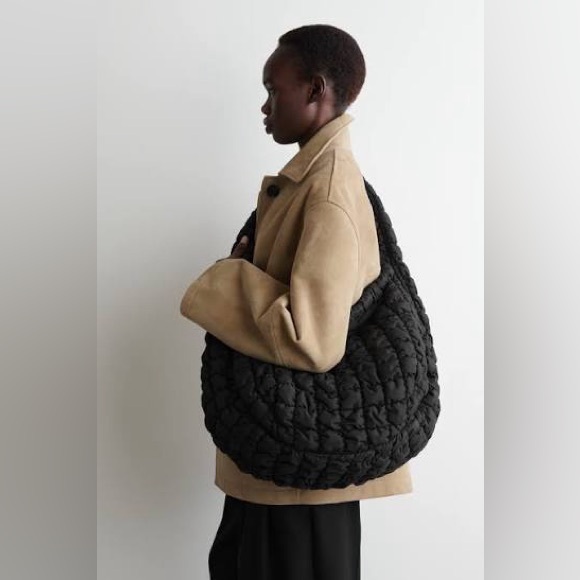 COS Black Textured Shoulder Bag - Picture 1 of 2